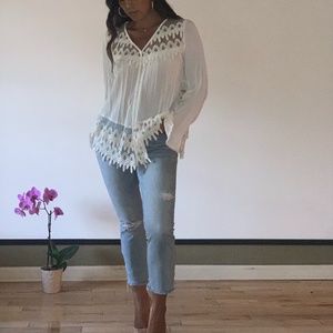 NWT- Beautiful Embroided Blouse